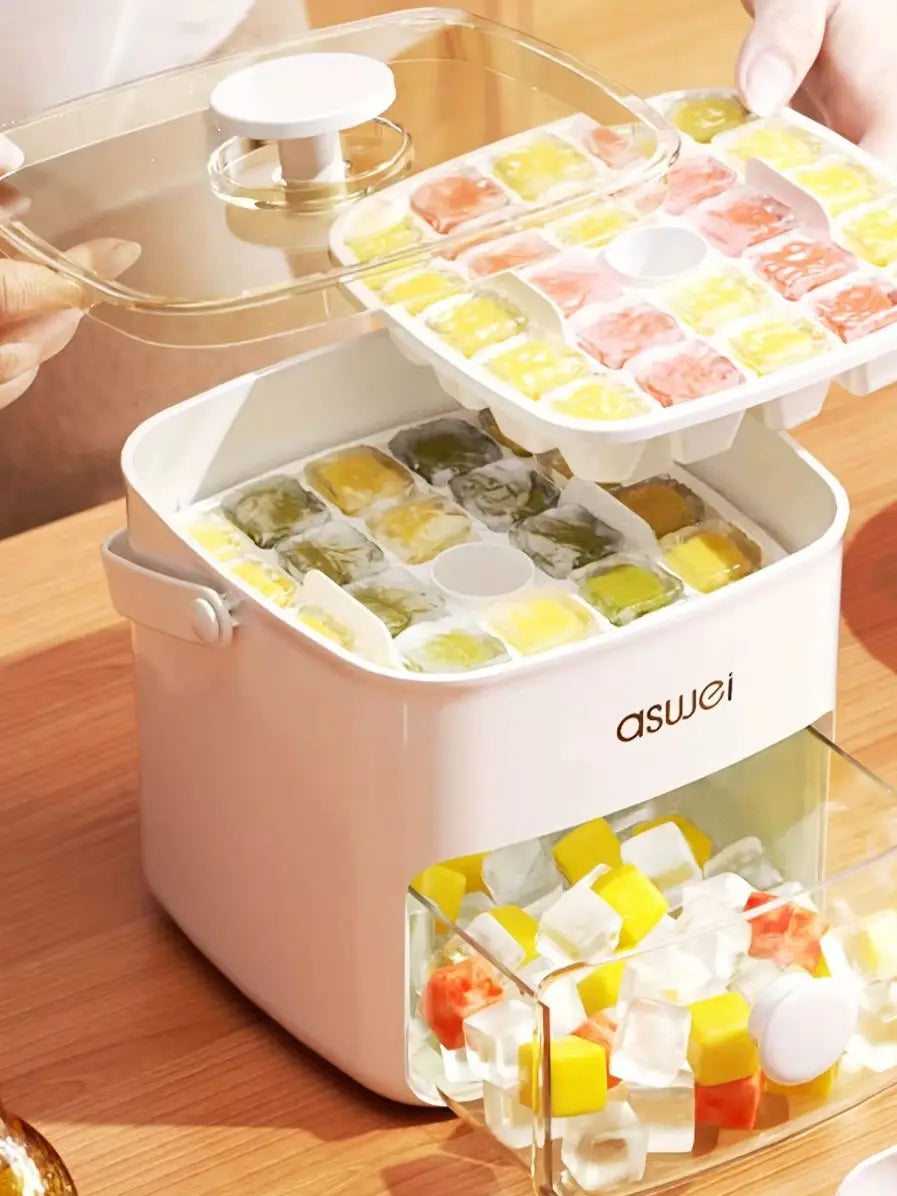 Home Haven Ends™ FrostCube™ Ice Maker Box – 48 Grid Easy Release Ice Cube Tray