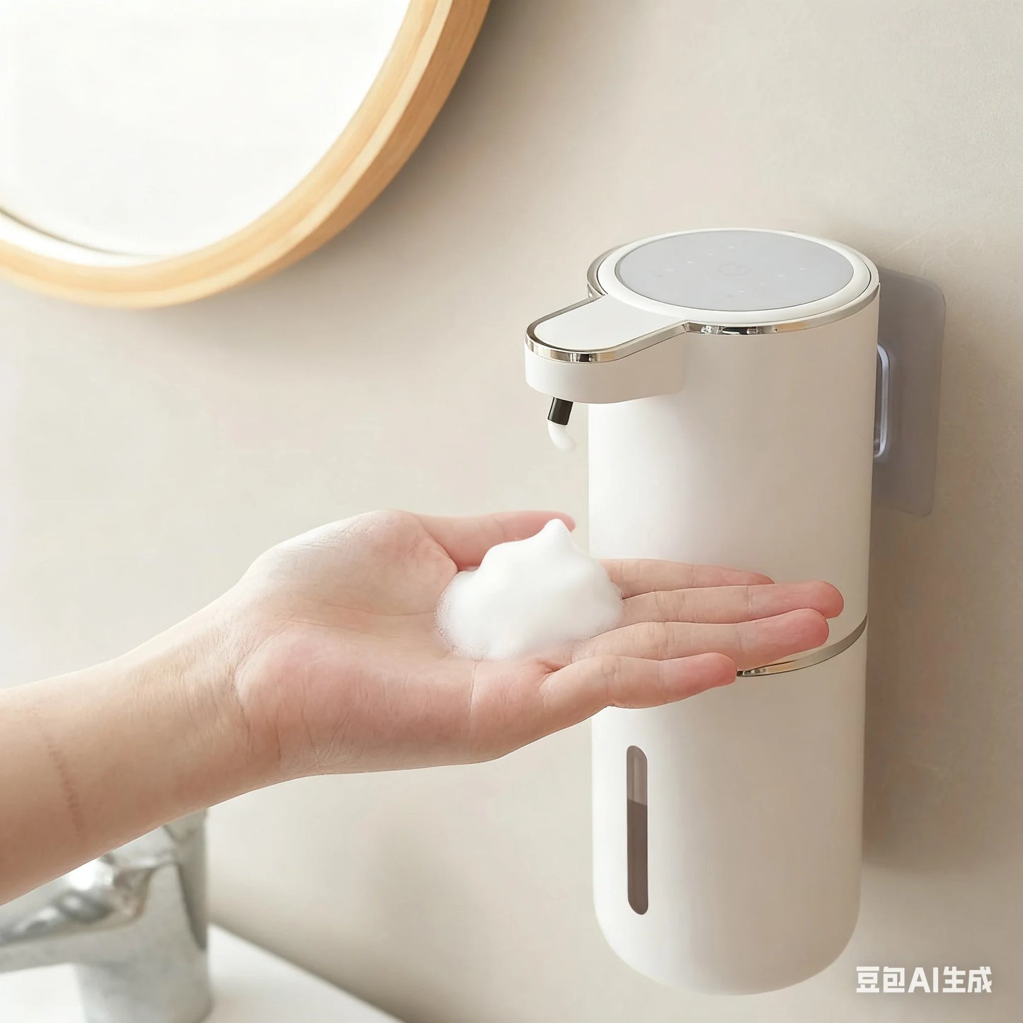 SmartFoam™ Automatic Soap Dispenser – USB Rechargeable Touchless Foaming Sensor, 380ml, 4-Level Adjustable