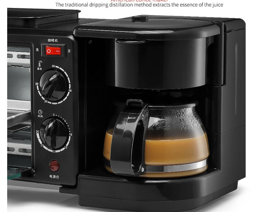 3-in-1 Multifunctional Breakfast Machine – Toaster Oven & Egg Cooker Breakfast Station