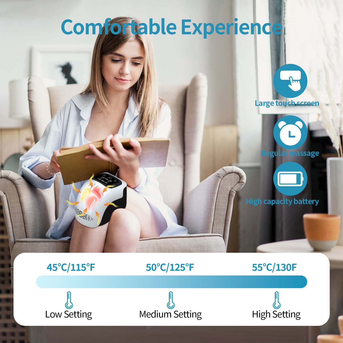 ThermaRelief™ Smart Knee Massager – Infrared Heat Therapy