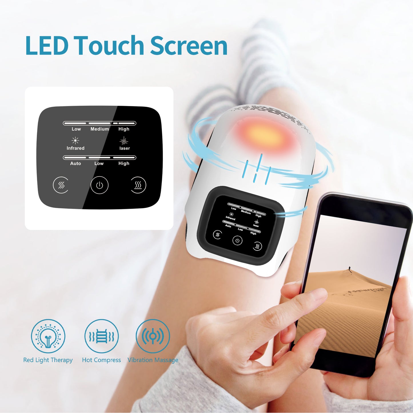 ThermaRelief™ Smart Knee Massager – Infrared Heat Therapy