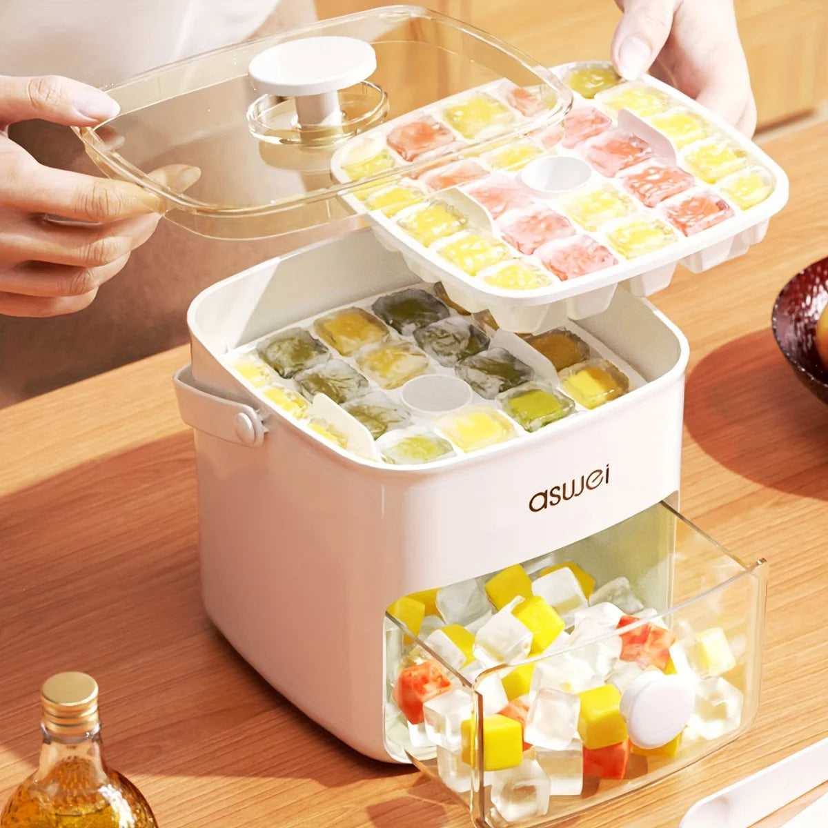 Home Haven Ends™ FrostCube™ Ice Maker Box – 48 Grid Easy Release Ice Cube Tray