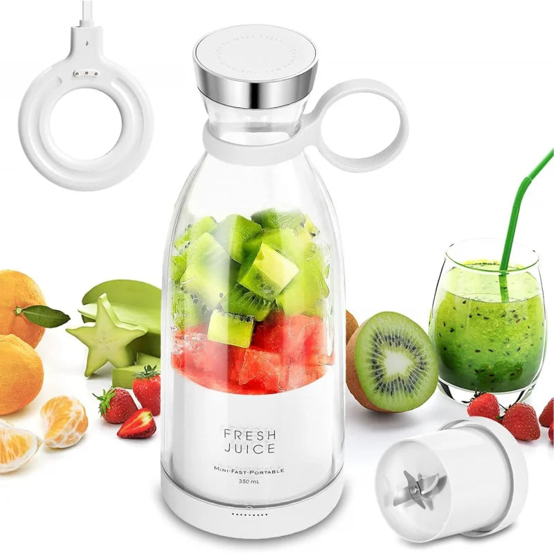 BlendGo™ Portable Juicer Blender – 350ml USB Rechargeable Smoothie Maker