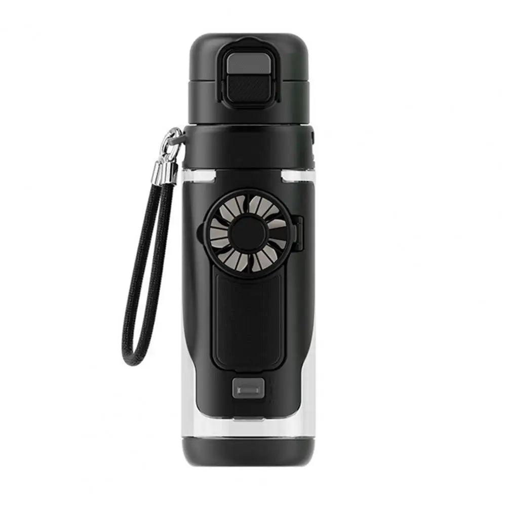 Home Haven Ends™ HydroBreeze™ 2-in-1 Fan Bottle – 690ml Rechargeable Cooling Water Bottle