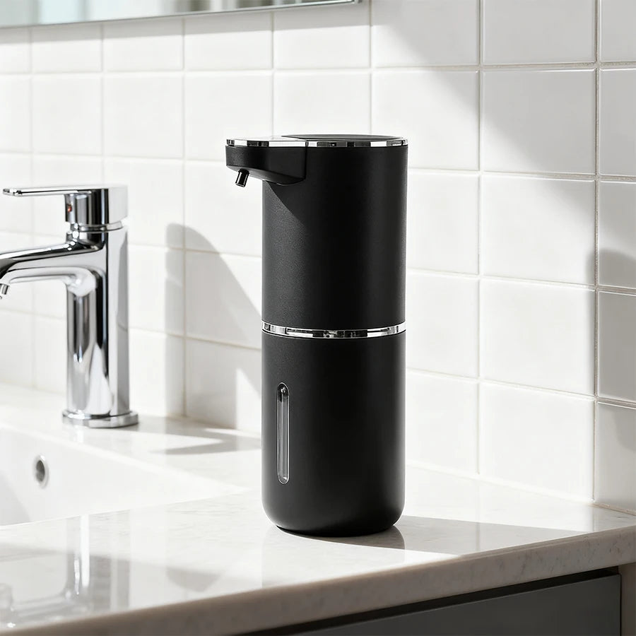 SmartFoam™ Automatic Soap Dispenser – USB Rechargeable Touchless Foaming Sensor, 380ml, 4-Level Adjustable