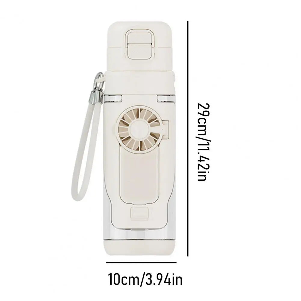 Home Haven Ends™ HydroBreeze™ 2-in-1 Fan Bottle – 690ml Rechargeable Cooling Water Bottle