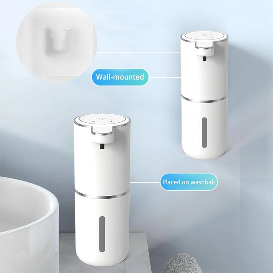 SmartFoam™ Automatic Soap Dispenser – USB Rechargeable Touchless Foaming Sensor, 380ml, 4-Level Adjustable