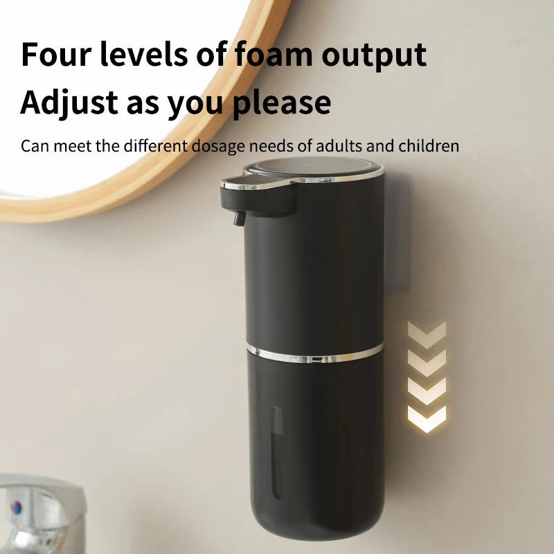 SmartFoam™ Automatic Soap Dispenser – USB Rechargeable Touchless Foaming Sensor, 380ml, 4-Level Adjustable