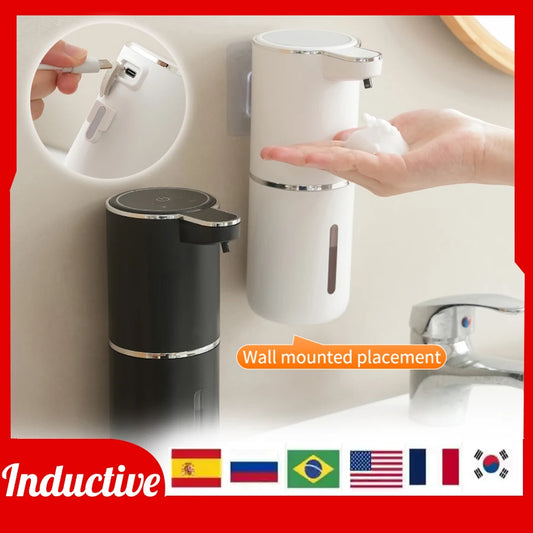 SmartFoam™ Automatic Soap Dispenser – USB Rechargeable Touchless Foaming Sensor, 380ml, 4-Level Adjustable