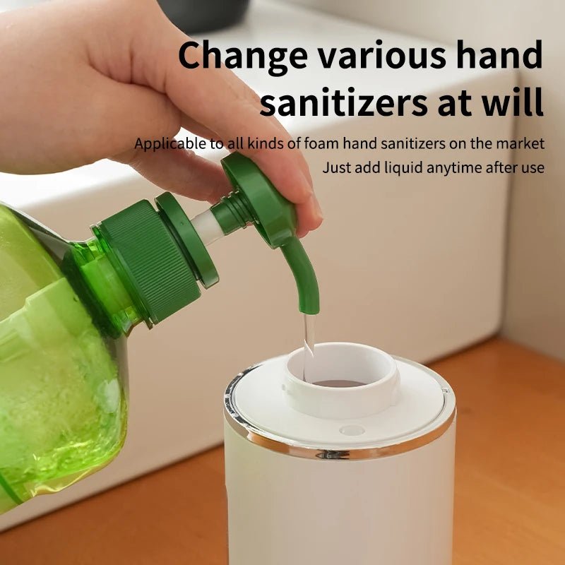 SmartFoam™ Automatic Soap Dispenser – USB Rechargeable Touchless Foaming Sensor, 380ml, 4-Level Adjustable