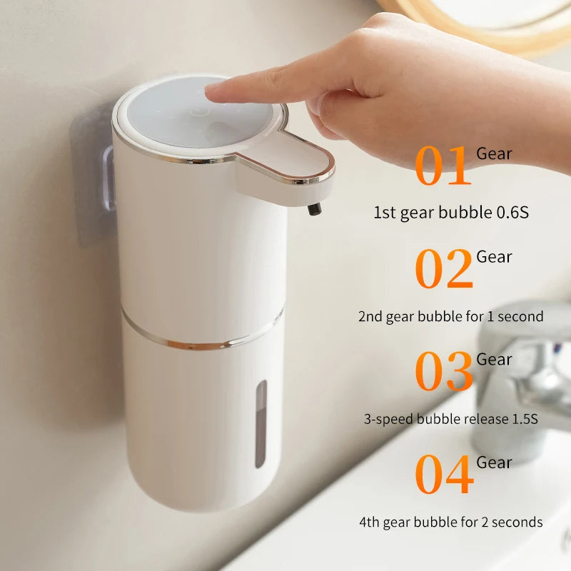 SmartFoam™ Automatic Soap Dispenser – USB Rechargeable Touchless Foaming Sensor, 380ml, 4-Level Adjustable