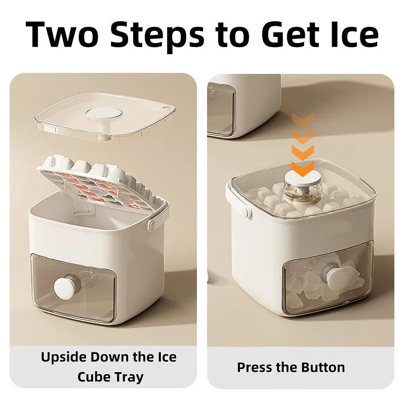Home Haven Ends™ FrostCube™ Ice Maker Box – 48 Grid Easy Release Ice Cube Tray