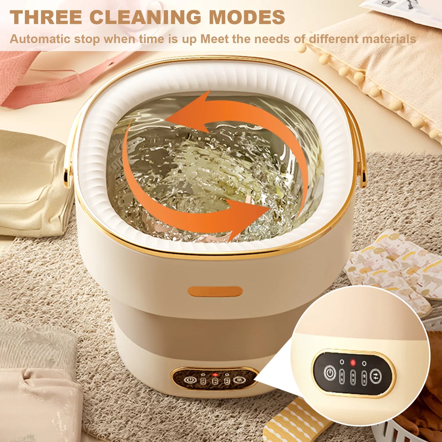 CleanFold™ Portable Mini Washing Machine With Spin Dryer