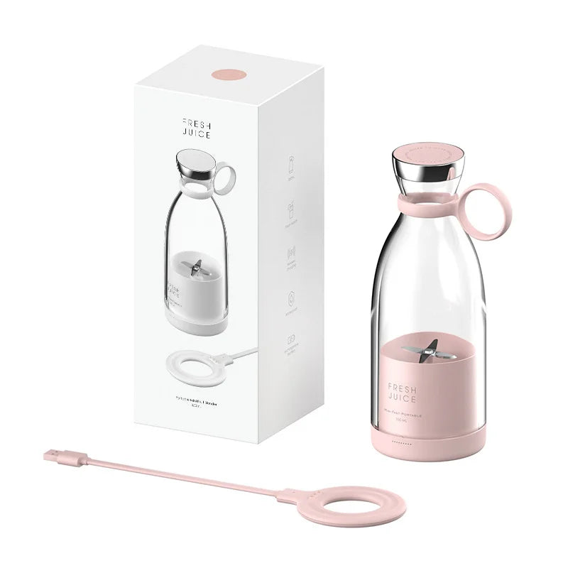 BlendGo™ Portable Juicer Blender – 350ml USB Rechargeable Smoothie Maker