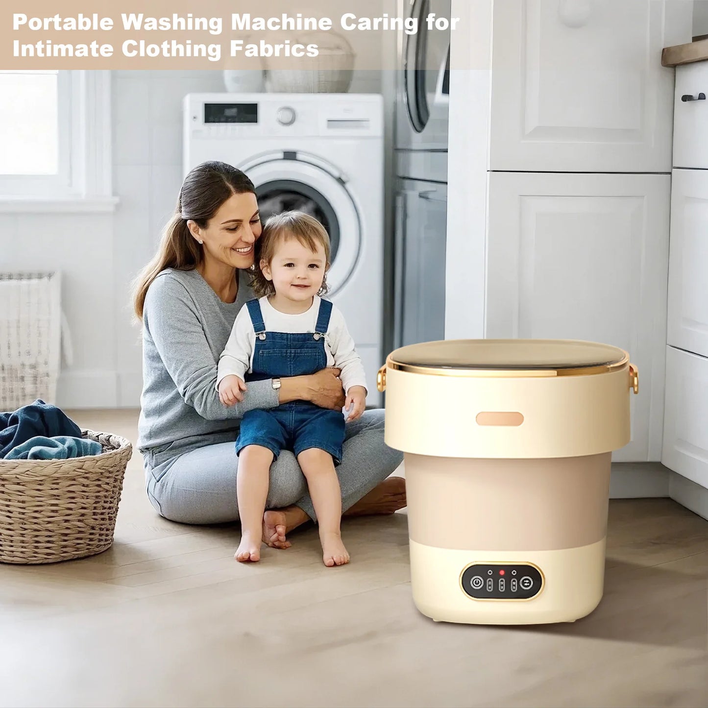 CleanFold™ Portable Mini Washing Machine With Spin Dryer