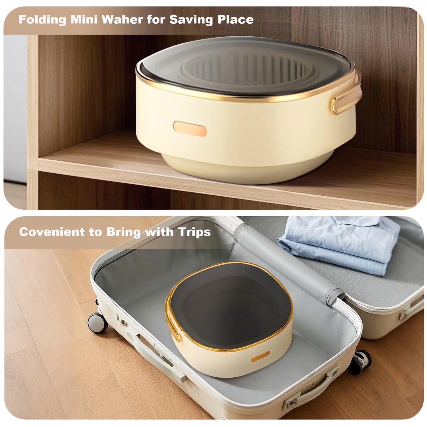 CleanFold™ Portable Mini Washing Machine With Spin Dryer