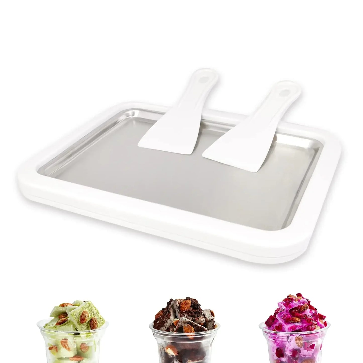 ChillRoll™ Rolled Ice Cream Maker Pan – DIY Frozen Yogurt & Ice Cream Roll Kit