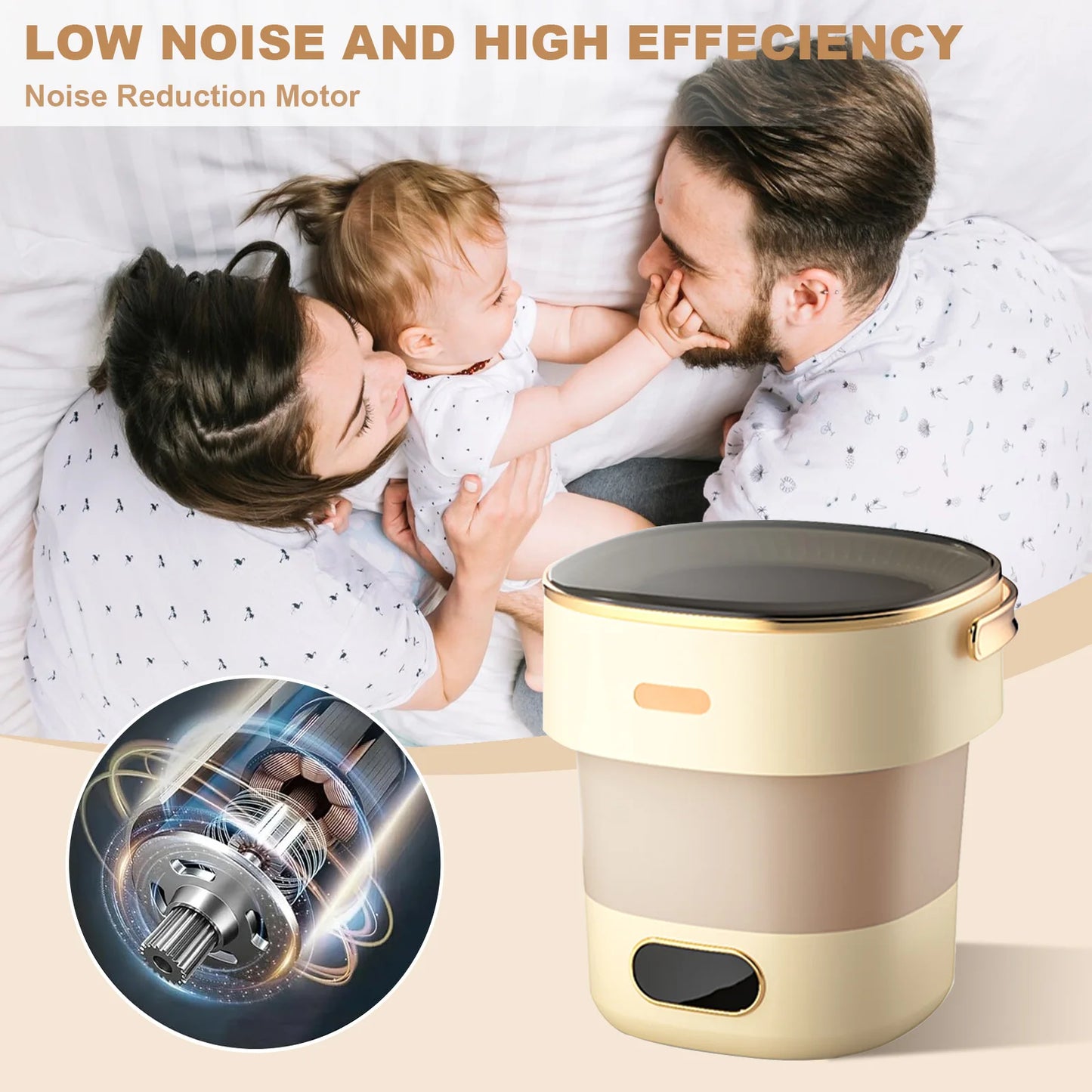 CleanFold™ Portable Mini Washing Machine With Spin Dryer