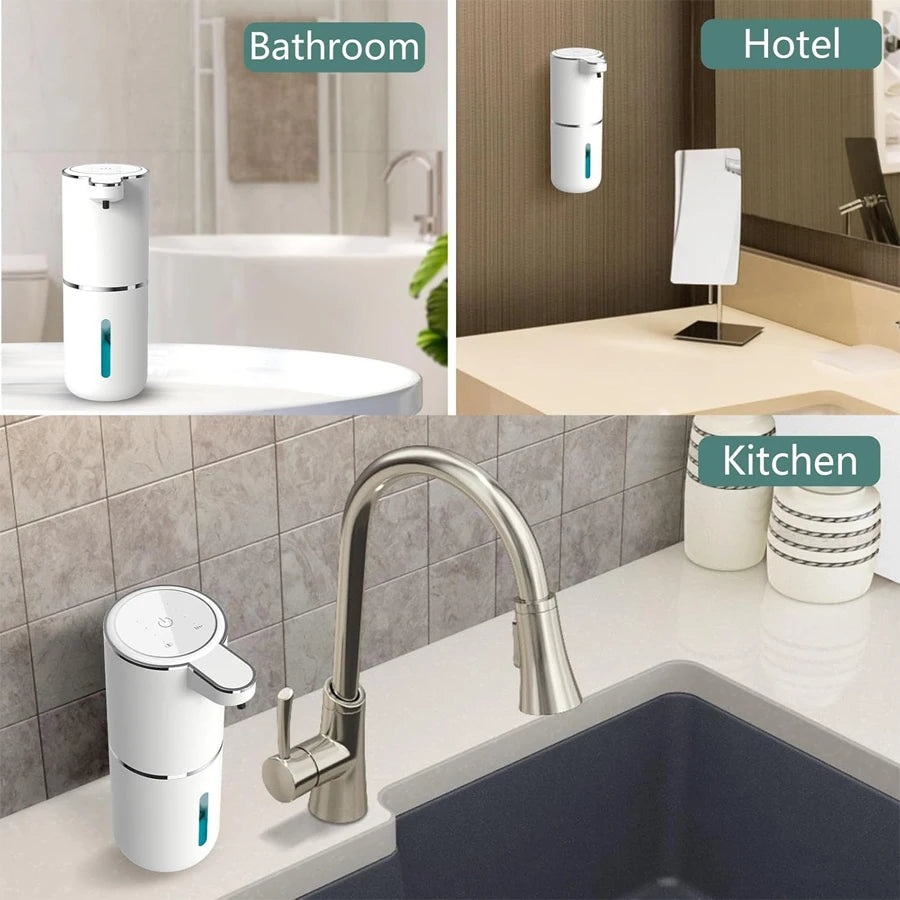 SmartFoam™ Automatic Soap Dispenser – USB Rechargeable Touchless Foaming Sensor, 380ml, 4-Level Adjustable