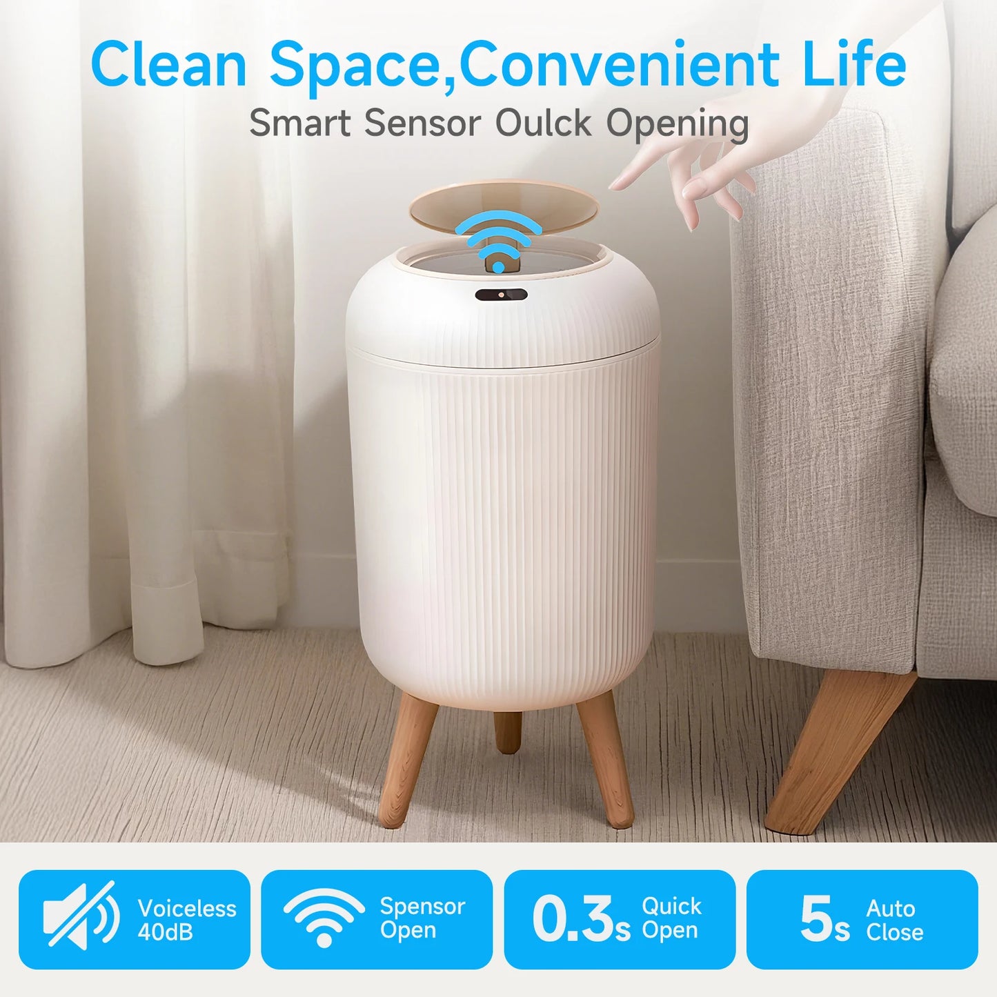 Home Haven Ends 11L Automatic Touchless Trash Can